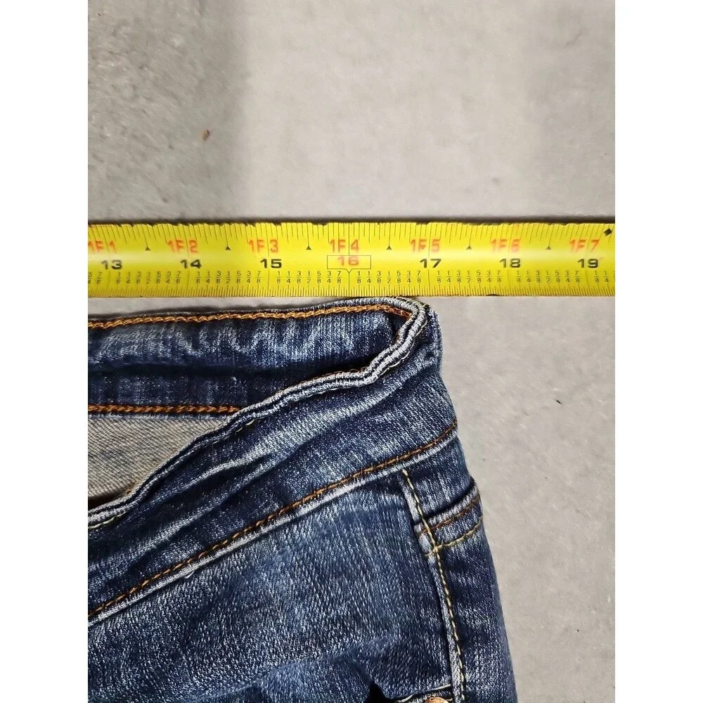Levi's 524 Jeans Womens 15M Too Superlow Medium Wash Stretch Denim Low Rise - Picture 5 of 9